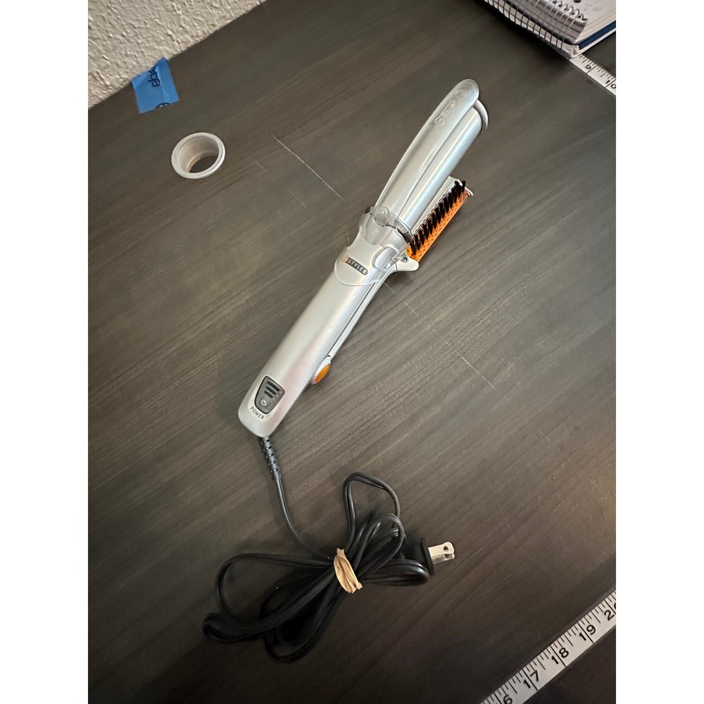 InStyler Rotating Hot Iron Hair Styler Brush 1.25" inch Barrel Silver IS1001